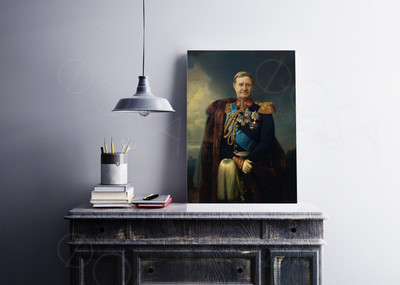 Фотокартина-монтаж на холсте 50х70см «Казак-полковник» — фото