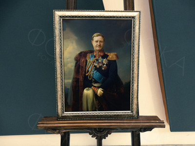 Фотокартина-монтаж на холсте 50х70см «Казак-полковник» — фото