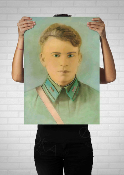 Фотокартина на холсте 30х40см «Боец» — фото