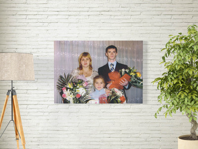 Фотокартина на холсте 40х30см «Наша семья» — фото