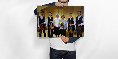 Фотография на холсте 60х35см «Выпускной в музыкальной школе» — фото