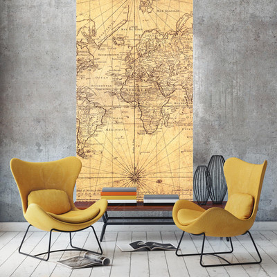 Фотография на холсте 105х200см «Старинная карта» — фото