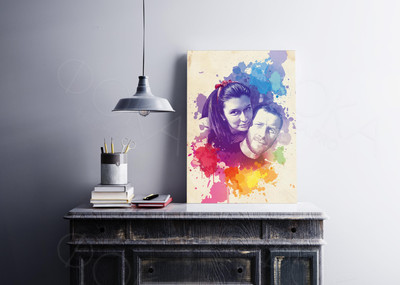 Фотокартина в стиле гранж на холсте 50х70см «Подарок любимой» — фото