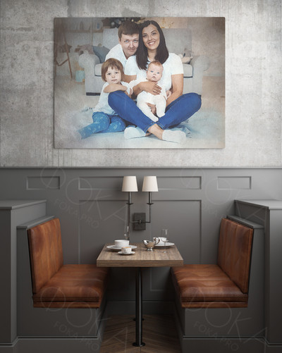 Фотокартина 40х30см на подрамнике «Семья Анны» — фото