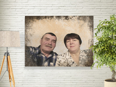 Фотокартина в ретро стиле на холсте 50х40см — фото