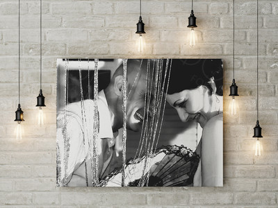 Фотокартина на холсте 60х40см «Двое с веером» — фото