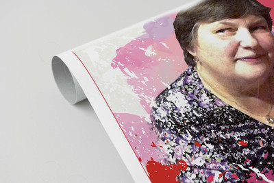 Фотокартина в стиле поп-арт на холсте в багете 40х50см «Портрет Ирины» — фото