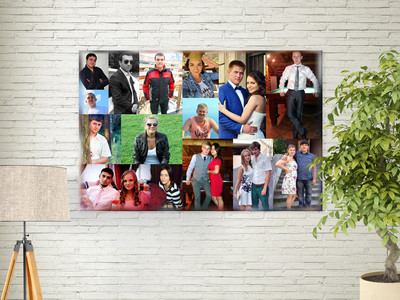Фотокартина-коллаж на холсте 60х40см «Друзья» — фото