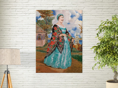 Картина-фотомонтаж на холсте 50х70см «Купчиха» — фото