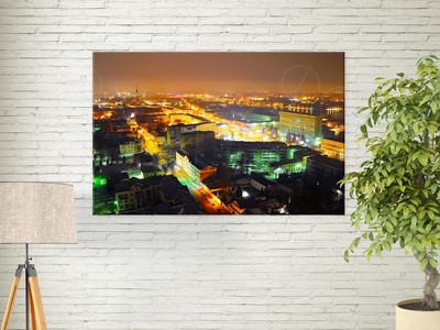 Фотокартина на холсте 80х50см «Ночная Тверь» — фото