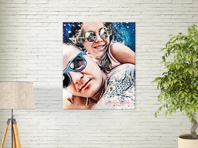 Фотокартина в стиле дрим-арт на холсте 100х120см «Люблю тебя» — фото