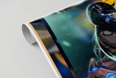 Фотокартина в стиле поп-арт на холсте 60х80см «Девушка на мотоцикле» — фото