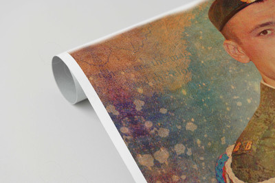 Фотокартина в стиле арт-гранж на холсте 40х60см «Отец и дочь» — фото