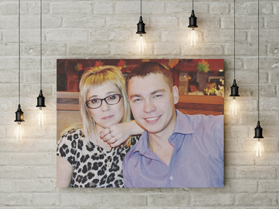 Фотокартина на холсте 50х40см «Мы вместе» — фото