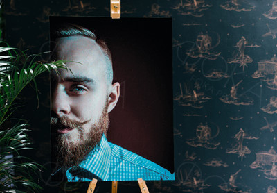 Фотокартина на холсте 50х70см «Портрет мужчины» — фото