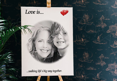 Фотокартина в стиле Love is на холсте 50х70см «Большой путь вместе» — фото