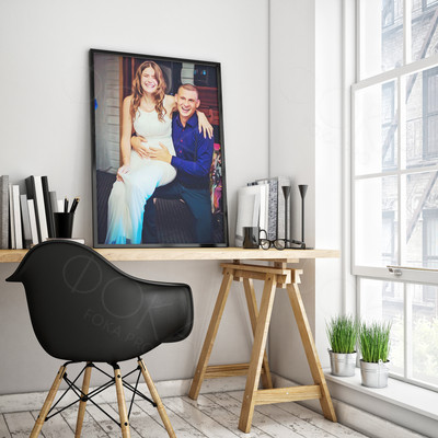 Фотокартина на холсте 50х70см «Счастливые влюбленные» — фото