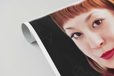 Фотокартина на холсте 40х60см «Девушка в красном» — фото