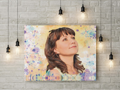 Фотокартина в стиле дрим-арт на холсте 60х40см «Мечты девушки» — фото