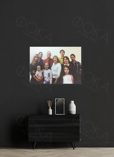 Фотокартина на холсте 80х50см «Наша семья» — фото