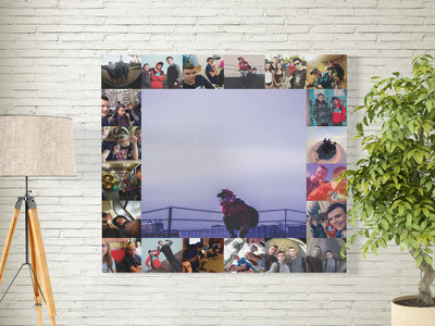 Фотокартина-коллаж на холсте 50х50см «Друзья на век» — фото