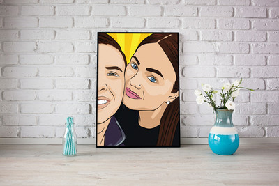 Фотокартина в стиле поп-арт на холсте 50х70см «Двое вместе» — фото