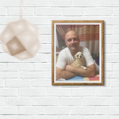 Фотокартина на холсте в багете 40х60см «Отец Лизы» — фото