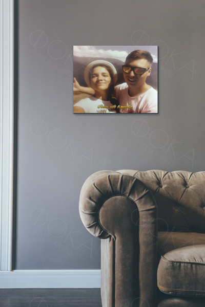 Фотокартина на холсте 40х30см «Один год вместе» — фото