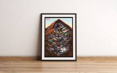 Постер-картина в багетной раме 60х84см «Космос» — фото