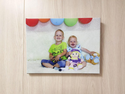 Фотокартина 40х30см «Дети с шарами» — фото