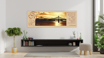 Картина-фотопостер «Тверь. Мост на закате» — фото