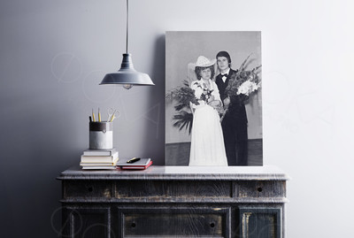 Фотокартина на холсте 40х60см «Маме 55 лет» — фото