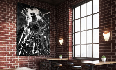 Фотокартина на холсте 60х80см «Годзилла» — фото