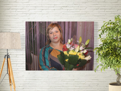 Фотокартина на холсте 80х60см «Юбиляр 35 лет» — фото