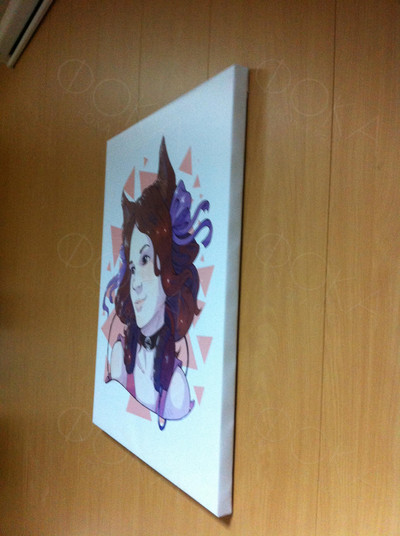 Картина на холсте 40х50см «Лиса Женя» (ручная отрисовка по фото в стиле «Поп-арт») — фото