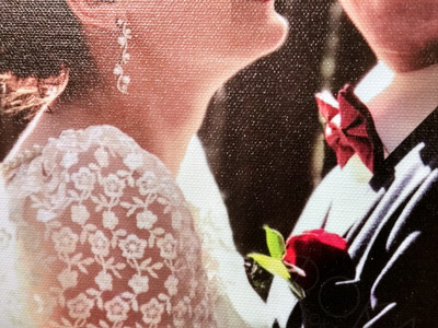 Фотокартина на холсте 40х60см «Молодые на лесной поляне» — фото