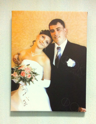 Фотокартина на холсте 30х40см «День свадьбы» — фото