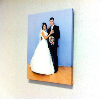 Фотокартина на холсте 60х80см «Жених и невеста» — фото