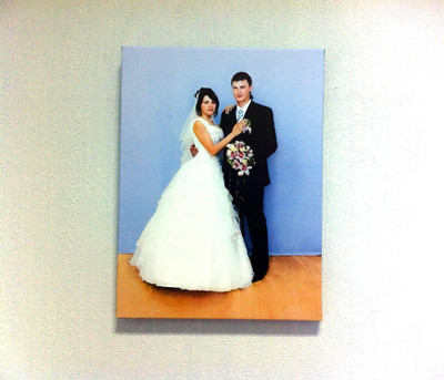 Фотокартина на холсте 60х80см «Жених и невеста» — фото