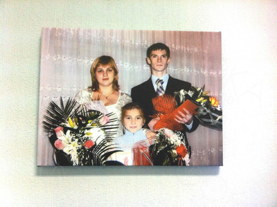 Фотокартина на холсте 40х30см «Наша семья» — фото