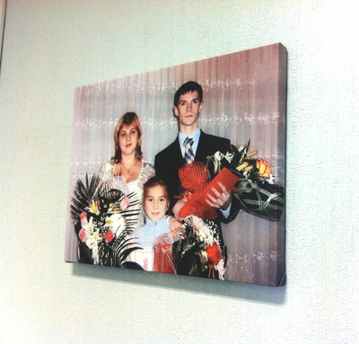 Фотокартина на холсте 40х30см «Наша семья» — фото