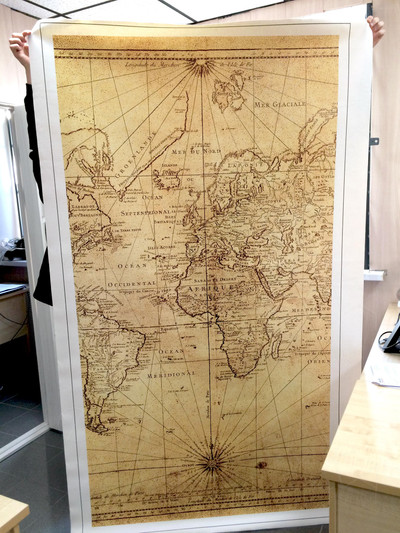 Фотография на холсте 105х200см «Старинная карта» — фото