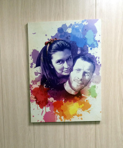 Фотокартина в стиле гранж на холсте 50х70см «Подарок любимой» — фото