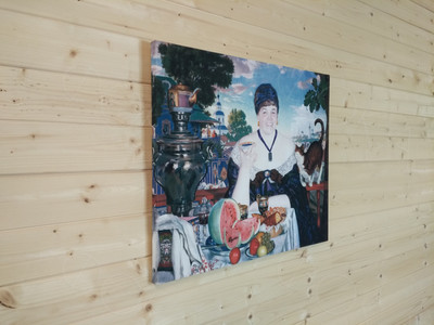 Фотокартина-монтаж на холсте 60х50см «Дама за чаем» — фото