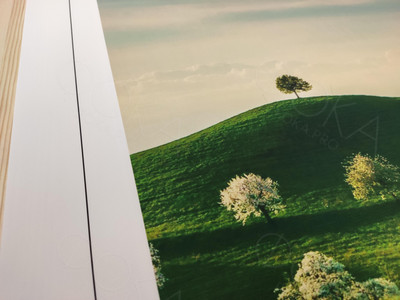 Модульные картина на холсте 4 шт. 52х112см «Зеленые горы» — фото