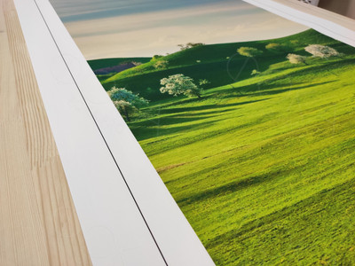 Модульные картина на холсте 4 шт. 52х112см «Зеленые горы» — фото