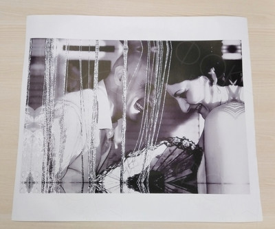 Фотокартина на холсте 60х40см «Двое с веером» — фото