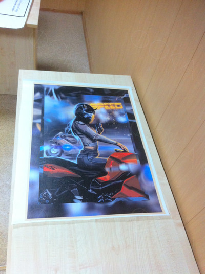 Фотокартина в стиле поп-арт на холсте 60х80см «Девушка на мотоцикле» — фото