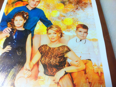 Фотокартина в стиле дрим-арт на холсте 50х70см «Семья» — фото