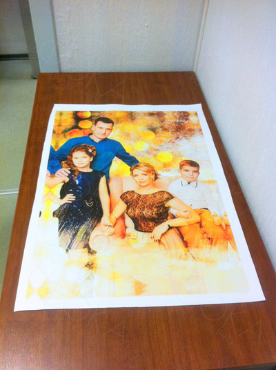 Фотокартина в стиле дрим-арт на холсте 50х70см «Семья» — фото